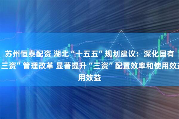 苏州恒泰配资 湖北“十五五”规划建议：深化国有“三资”管理改革 显著提升“三资”配置效率和使用效益
